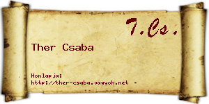 Ther Csaba névjegykártya