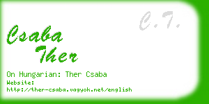 csaba ther business card